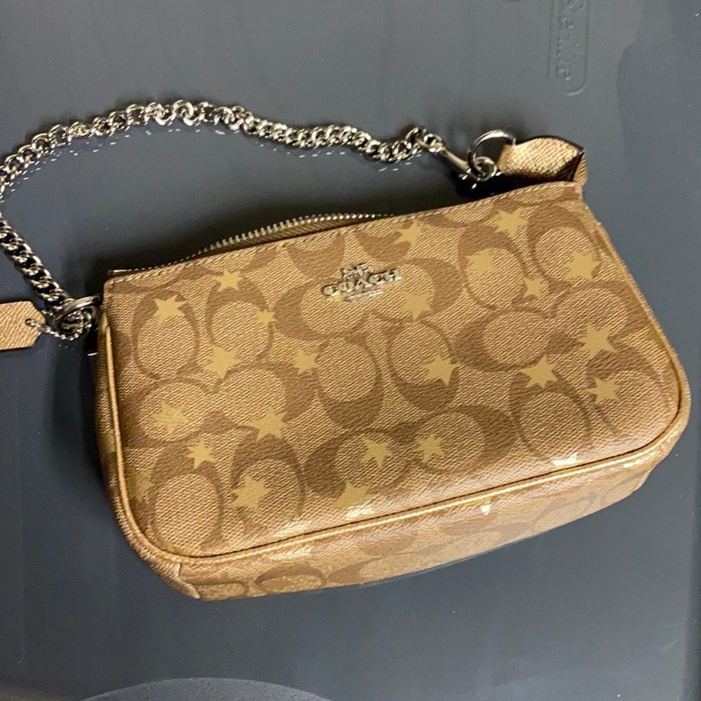 Small clutch bag with chain